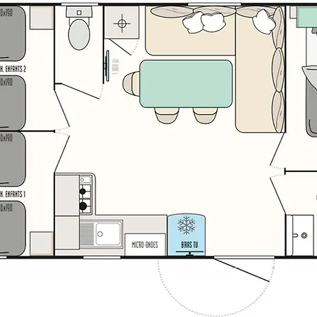 M.Home Acces C033 3Chbr/6Pers * Boofzheim